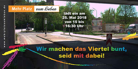 Giesing wird bunt: Giesinger Bürgerinitiative "Mehr Platz zum Leben" lädt am 25.05.2018 ab 15 Uhr zum "Tag der Nachbarn".